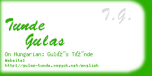 tunde gulas business card